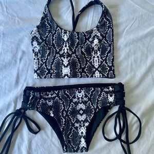 Pikai Lace Up Bikini Set
